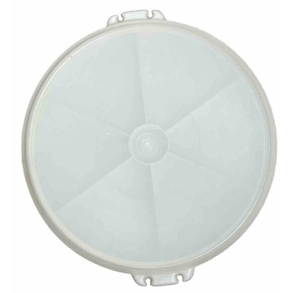 Vintage Tupperware Party Lazy Susan Tray Divided Vegetable 405-1 Clear Lid 224-9 - Picture 1 of 4